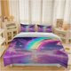 thumbnail image 1 of 3pcs Neon Purple Road Pattern Set Soft and Comfortable Bedding Set Suitable for All Seasons, 1 of 5