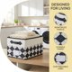 thumbnail image 5 of 1Pcs Cubo de Almacenamiento, Cesta de Almacenamiento Plegable de Tela Impresa con Asa para Organizar Ropa, Libros Negro Claro 17.3*11.8*10.6in, 5 of 6