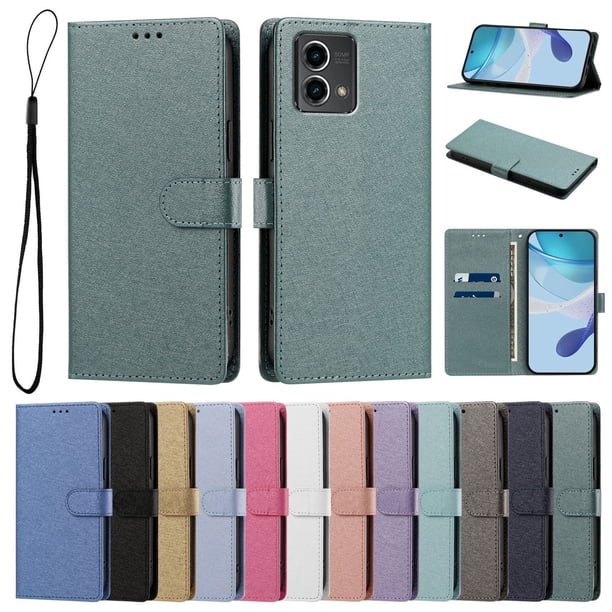 Cartera Funda para Motorola Moto G Stylus 2024 5G con Tarjetero, Verde Oscuro