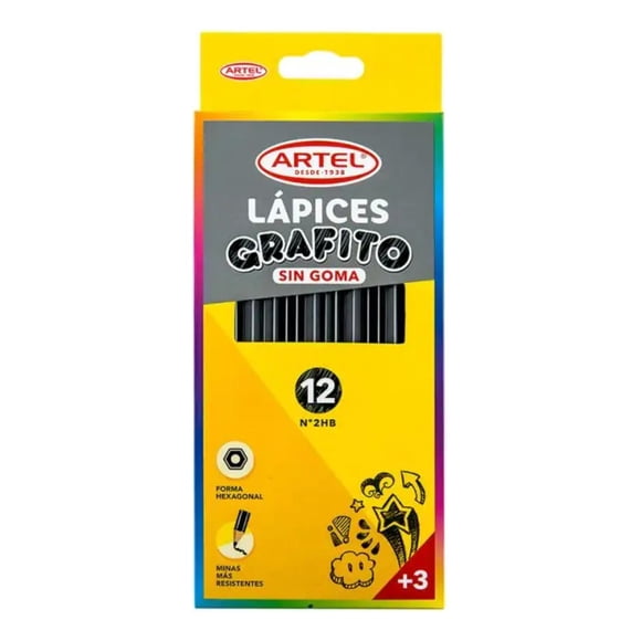 ESTUCHE 12 LAPIZ GRAFITO 1UN ARTEL