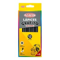 Artel - Estuche 12 Lápices Grafito 2 Hb Hexagonal