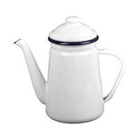 Bothyi - Tetera Esmaltada Para Té, Calentador De Agua Y Leche, Tetera Para El Hogar, Cocina, Exterior, Color Blanco
