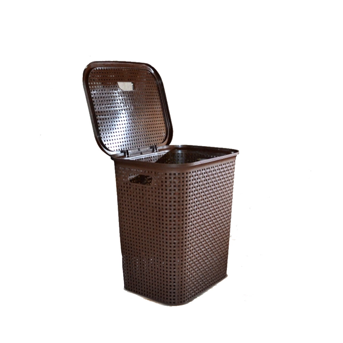 Qplast - Cesto De Ropa Ratan 102lts Con Tapa