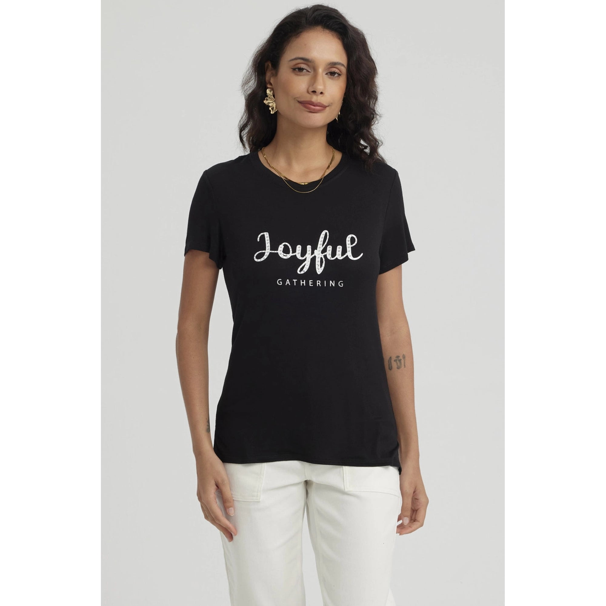 Fashionspark - Polera Mujer Estampado Negro - Lv