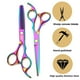 thumbnail image 3 of Tijeras para cortar el cabello, 10 piezas de tijeras profesionales para el cabello con tijeras de entresacar, peine, capa y clip, 3 of 5