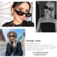 thumbnail image 2 of KUGUAOK Retro Rectangle Sunglasses Women and Men Vintage Small, 2 of 3