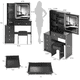 thumbnail image 2 of 37" Left Bedside LED Dressing Table + Cushioned Stool, Large Sliding, Touch Control, 3-color Switching Mirror, Multi Layer High Capacity Storage Fashion Makeup Vanity Set, EPA, GCC, UL Certificate, 2 of 3