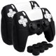 thumbnail image 1 of HLRAO Pack de 2 Fundas de Silicona Negra Antideslizante para PS5, 1 of 7
