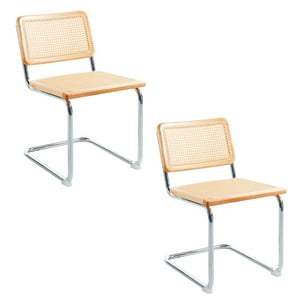 Klik Muebles - Pack De 2 Sillas Breuer Madera Y Rattan - Madera