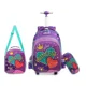 thumbnail image 1 of Children's Wheeled Backpack Girls School Backpack Rolling Luggage Backpack Boys School Trolley Bag Set Lunch Bag and Pencil Case, 1 of 3
