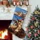 thumbnail image 1 of Calcetines de Navidad Sandland Lino Blanco 45cm x 32cm, 1 of 5
