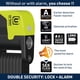 thumbnail image 3 of Candado para bicicleta Urban UR476Y plegable 90 cm con alarma de 120 dB, 3 of 9