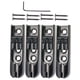 thumbnail image 2 of Un conjunto de 4 piezas individuales de puente individual para 4 cuerdas de guitarra baja negro, 2 of 3