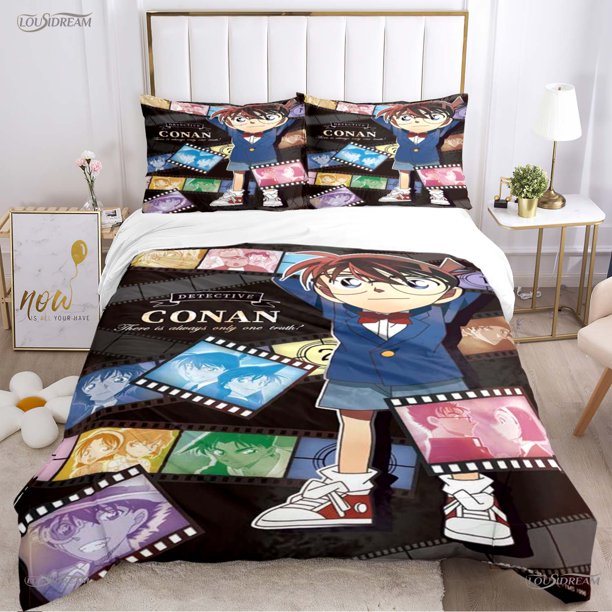 Detective Conan cartoon anime Duvet Cover Comforter,Bedding sets Soft Quilt Cover and Pillowcases Teens Single/Double/Queen/ Bed Sheets