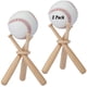 thumbnail image 1 of BaseGoal Soporte de exhibición de madera para béisbol y sóftbol, 2 unidades, 1 of 7