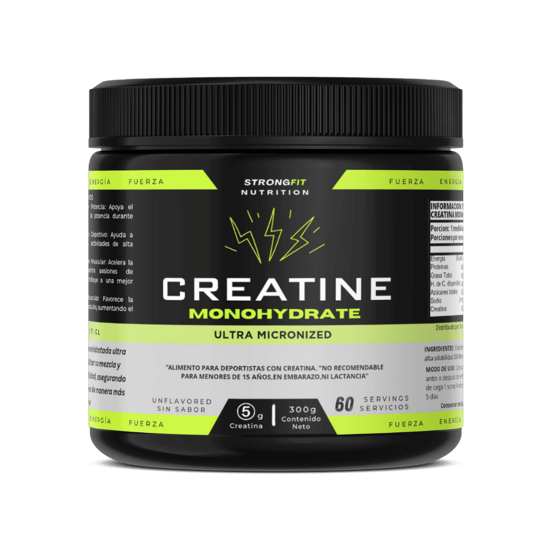 Strongfit Nutrition - Creatina Monohidratada Ultra Micronizada 300g 60sv Strongfit