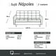 thumbnail image 4 of Sofa Napoles 2C Tela Velvet Pistacho, 4 of 4