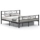thumbnail image 1 of Base de Cama con Respaldo Metálica Queen Negra Norvik, 1 of 8