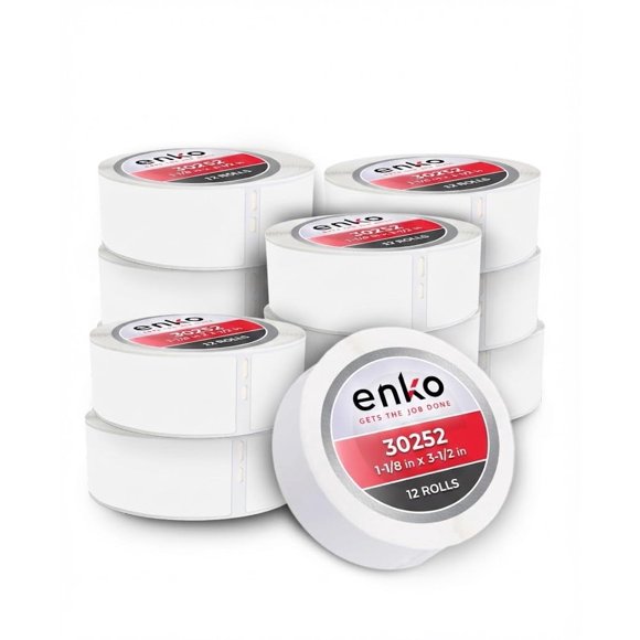 Etiquetas enKo 4200 piezas 2,9 x 8,9 cm térmicas 12 rollos