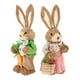 thumbnail image 3 of Conejito De Paja De Pascua, Suministros Para Fiestas De Animales De 35cm Para Vacaciones, Escritorio, Interior, Verde, Rosa, 3 of 3