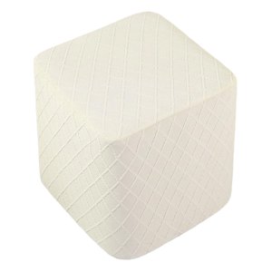 Magideal - Funda Otomana Elástica Fundas Otomanas Reposapiés Cuadrado Funda Elástica Funda Para Reposapiés Otomana, Material Jacquard A Cuadros Grueso, Tela Con Blanco