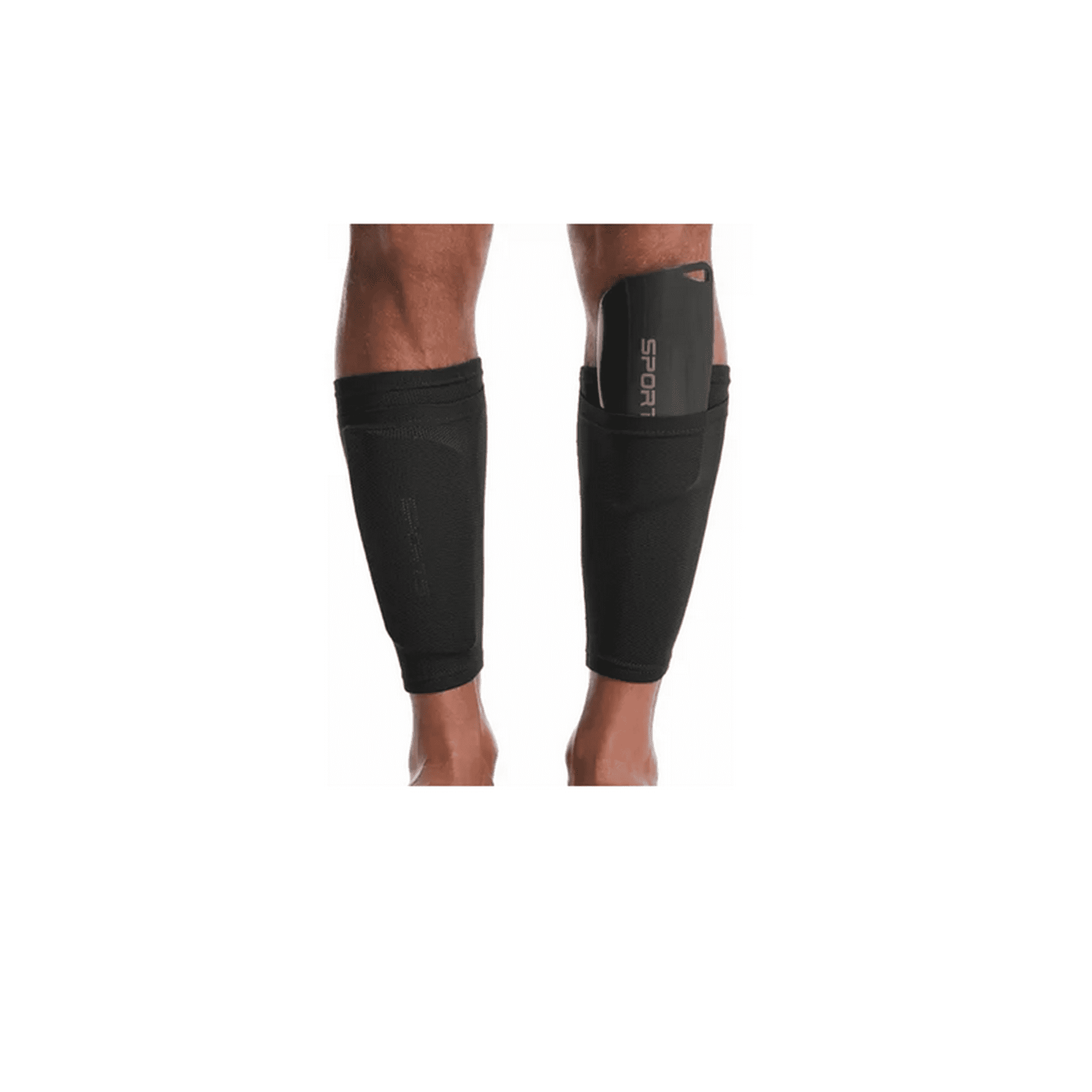 Genérico - Canilleras De Fútbol Con Mangas Para Niños, Adultos Negras