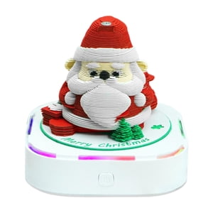 Magideal - Bloc De Notas 3D, Calendario De Escritorio De Papel, Bloc De Notas De Papá Noel Navideño, Decoración De Bricolaje, Nota Con Luz Para Sala De Lectura,