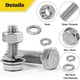 thumbnail image 3 of Kit de pernos hexagonales Fgruh de 260 piezas, acero inoxidable 304, 3 of 7