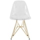 thumbnail image 3 of Silla de comedor LeisureMod Cresco, moderna, con base Eiffel dorada, transparente, 3 of 9