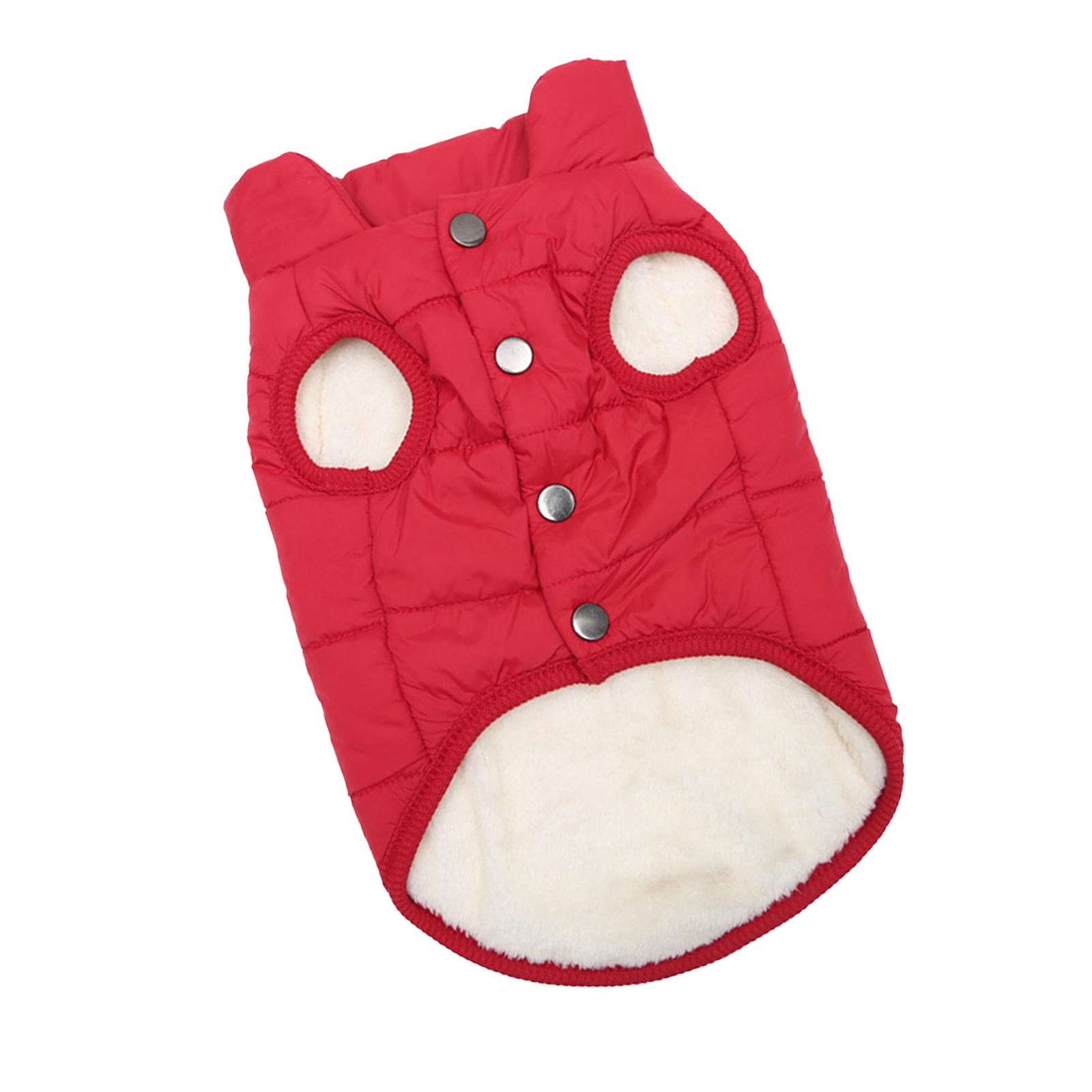 Ioensy - Chaqueta De Invierno Abrigo Para Clima Frío Ropa Cómoda Para Perros Pequeños Para Cachorros Rojo