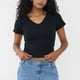 thumbnail image 3 of Polera Mujer Manga Corta Lisa Negro Corona, 3 of 5