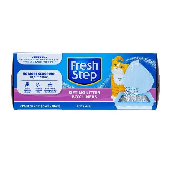 Forros para caja de arena Fresh Step – 7 unidades – Tamaño Jumbo