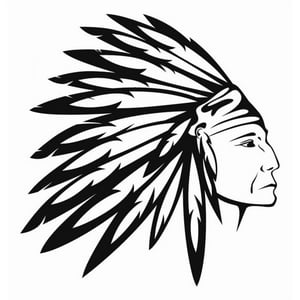 Rienda Libre Graphics - Decomural Native American Indian Headdress Ws-15495