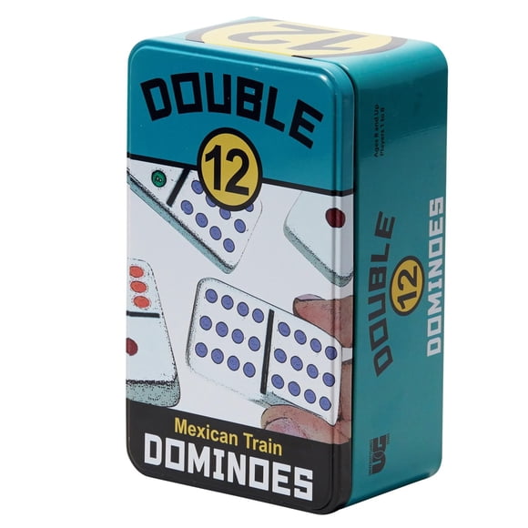 Juego de dominó Front Porch Classics, doble, 12 puntos de colores
