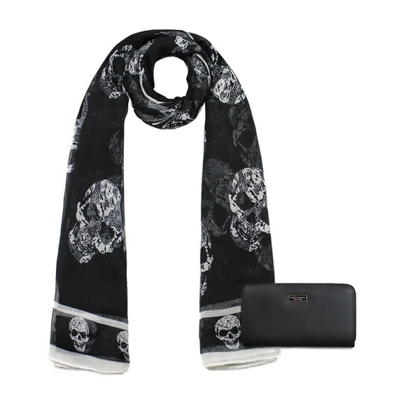 Pack Bufanda Oni Negro + Billetera Bessie Negro