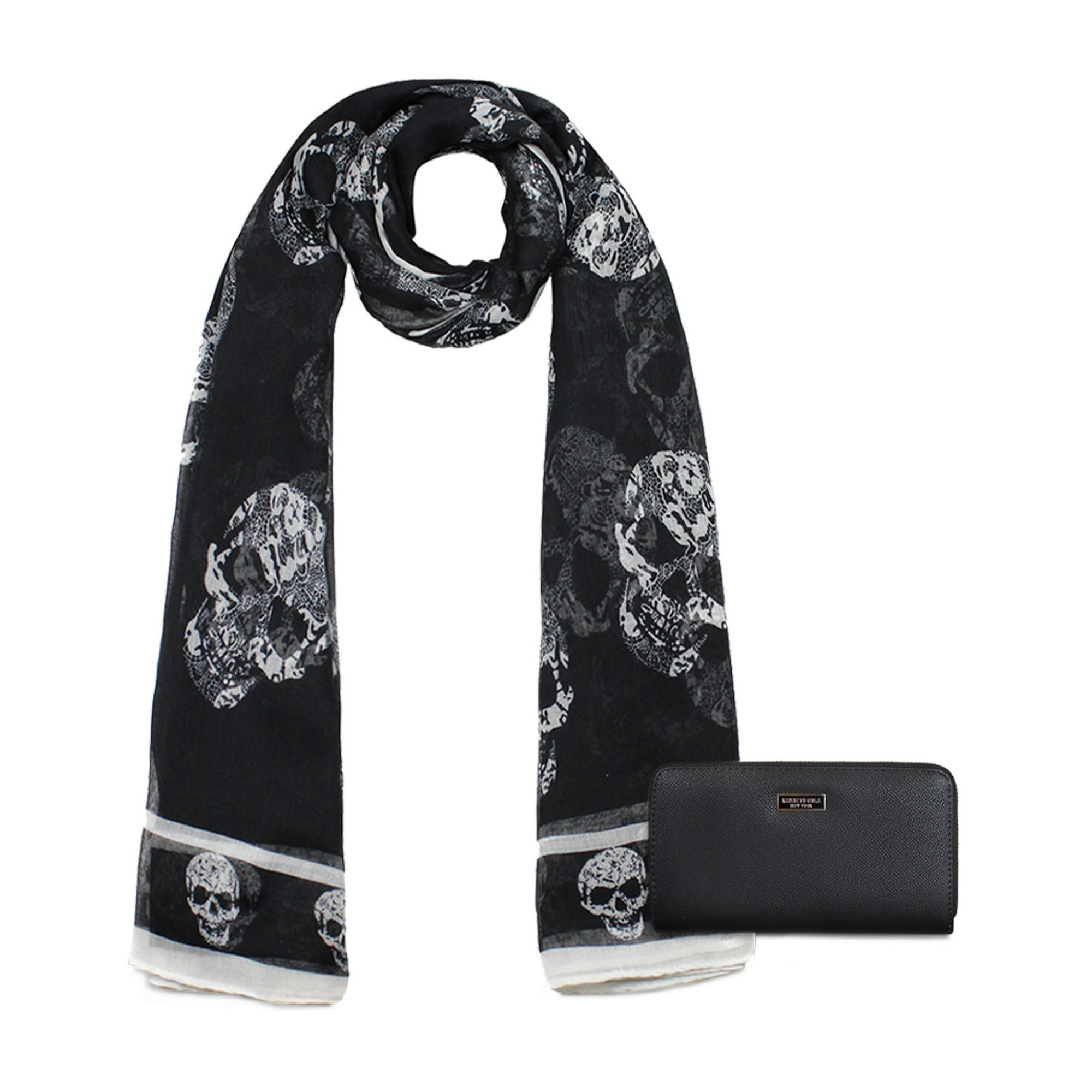 Kubayoff - Kenneth Cole - Pack Bufanda Oni Negro + Billetera Bessie Negro