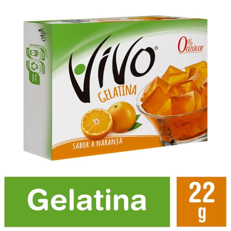 Gelatina Naranja 22 g Vivo