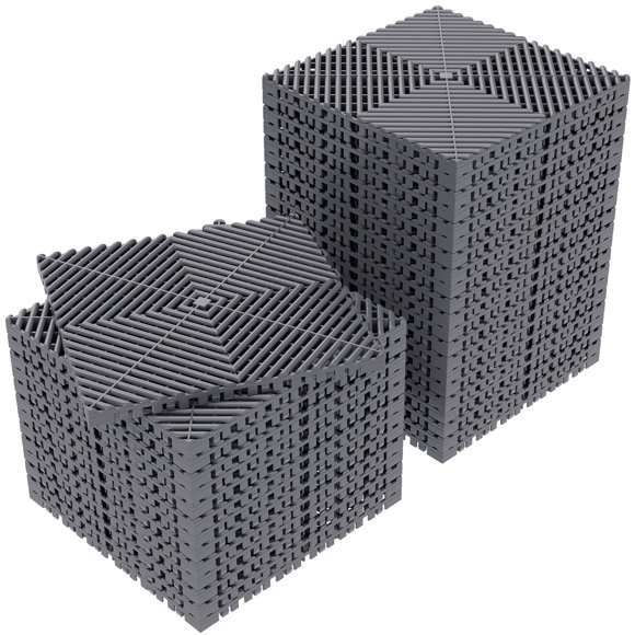 Baldosa de piso Jocoevol 30 cm gris, 36 piezas interconectables