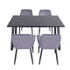 thumbnail image 1 of Juego de Comedor 4 Sillas Tapizadas Mesa Rectangular 140x96x76 Cm, 1 of 5