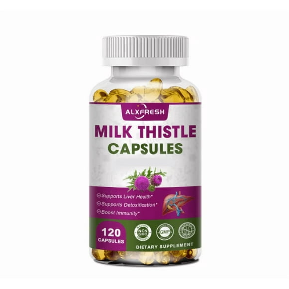 Alxfresh Milk Thistle Silimarina Cuidado Del Higado 120 softgels