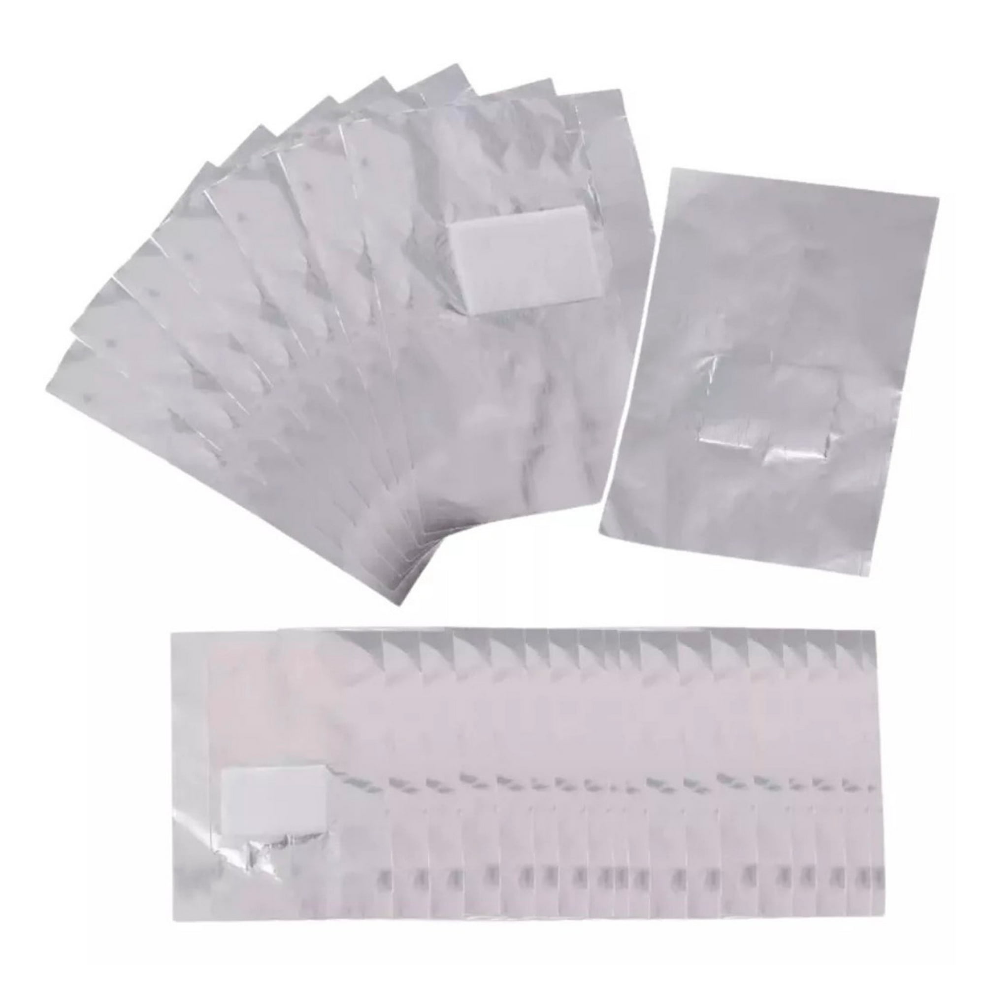 Ker - Papel Aluminio Con Algodón Para Retiro Esmaltado X100 Ud