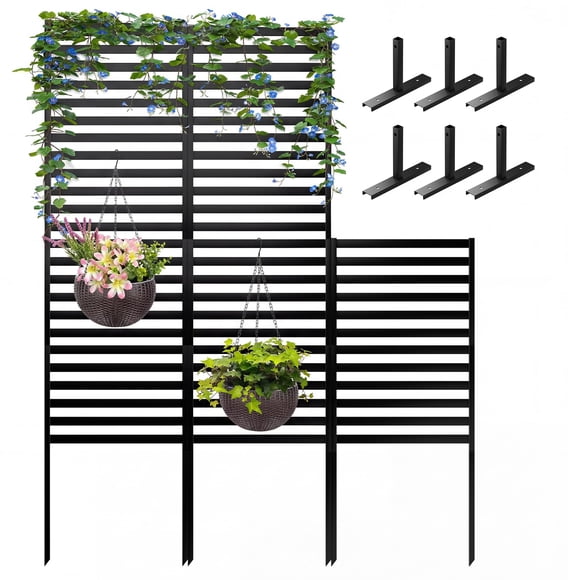 Pantalla de privacidad ArdeFentium de metal para exterior 46.4 x 47.3 cm, 10 paneles