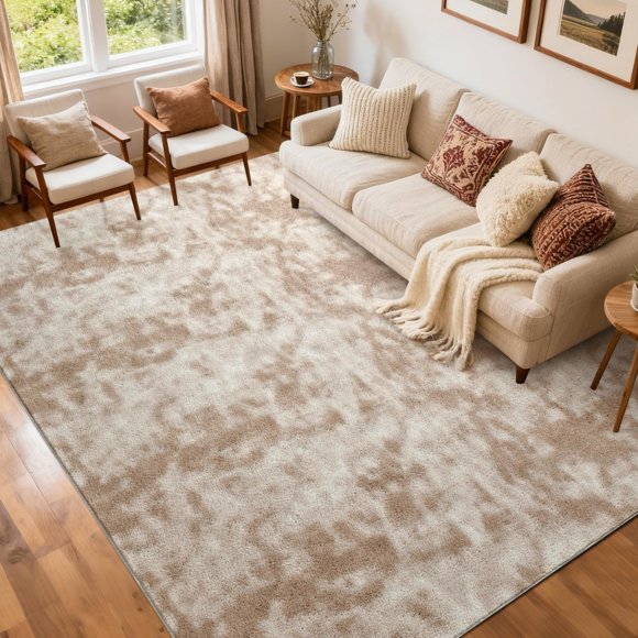 Alfombra decorativa FinRèc Home 213 cm x 152 cm, tie‑dye lavable
