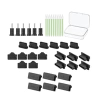 Magideal - Accesorio De Tapón Antipolvo De Silicona, Fácil De Usar, Kit De Limpieza Profesional Multiusos Para Computadora Y Teléfono, Juego De Hisopos De Algodó