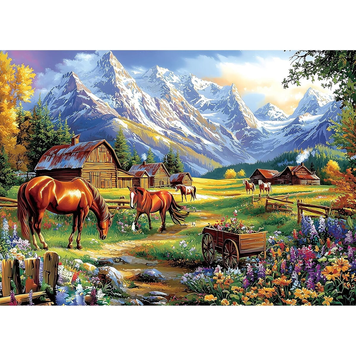 Puzzle Puzzone 1000 Piezas Paisaje Montaña 70 X 50 Cm