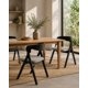thumbnail image 3 of Silla acolchada Oporto de Madera - Negro, 3 of 3