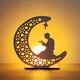 thumbnail image 1 of 3D Wooden Handmade Moon Star LED Lights - Perfect Ramadan Kareem Ornament for Muslims, Eid Crafts, Home Decor & Themed Parties, 1 of 5