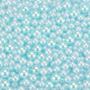 Perlas Falsas Uxcell Abs 900 Piezas Azul Claro 3-8Mm