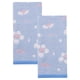 thumbnail image 1 of REGALWOVEN Toalla de Mano de Algodón Jacquard Geométrico Floral, 13 x 29 Pulgadas Toalla Decorativa Suave y Absorbente para Baño, Cocina, Hogar Azul Rojo Frijol 2pk, 1 of 7
