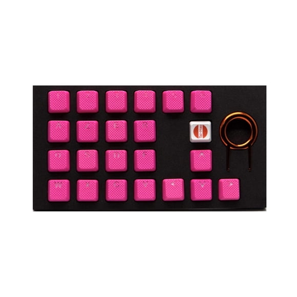 Set de Keycaps TAI-HAO 22 Teclas de Goma Retroiluminadas Neon Rosa